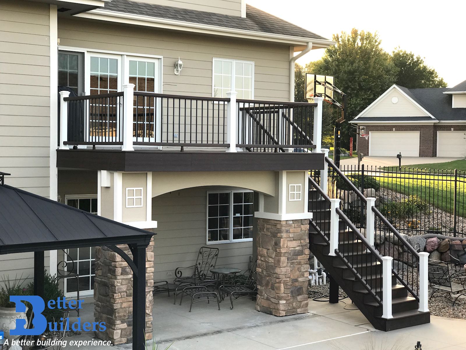 Composite Trex Decking and Railing by Des Moines Premier Deck Builder